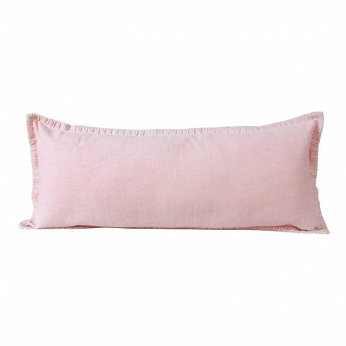 14" X 36" Light Blue 100% Cotton Zippered Pillow